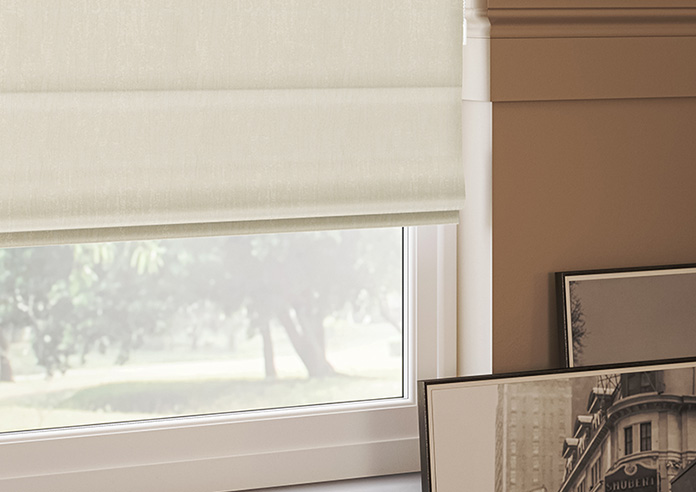 Grandeur, Pearl White - Twist&Fit Roman Blind - Image 5